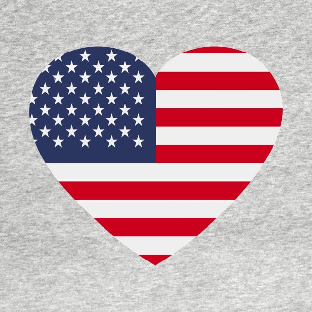 I Love the United States // Heart-Shaped American Flag by SLAG_Creative